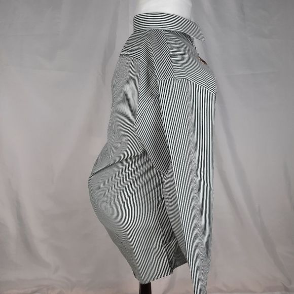 Las Olas shirt green white stripes applique giraffe lion zebra rhinestones zoo - Picture 3 of 14